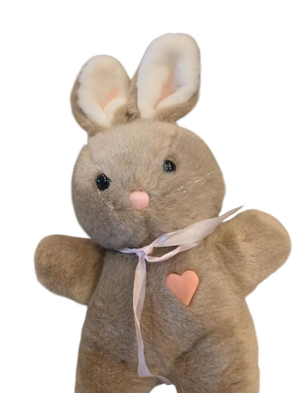 Dakin Vintage 1984 Heart Throb Bunny Plush Pink Heart 14”